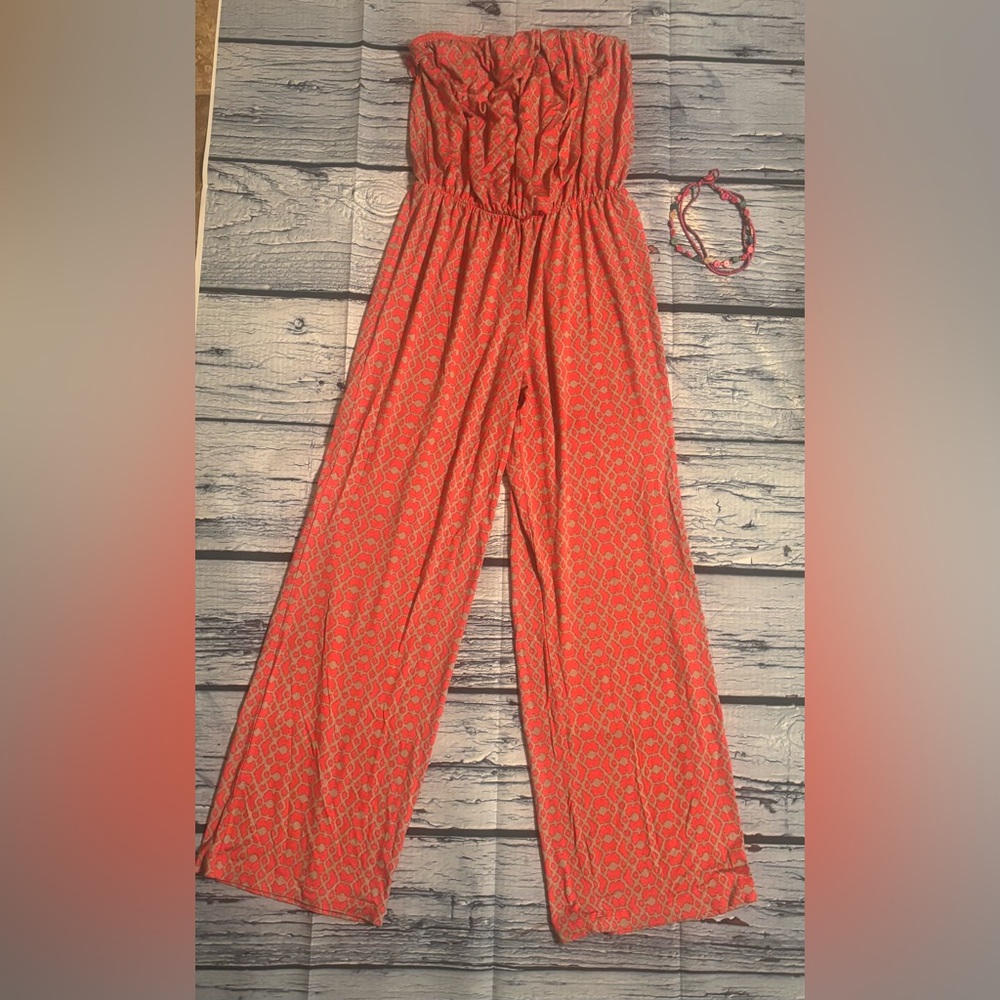 Pink Wide Leg Pants with Elastic Waistband